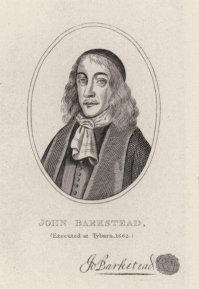 Colonel John Barkstead (Gravur) von English School