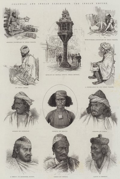 Kolonial- und Indien-Ausstellung, das indische Reich (Gravur) von English School