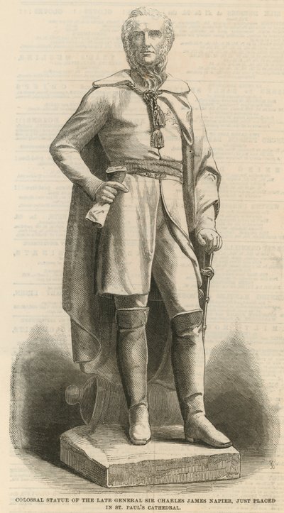 Kolossale Statue des verstorbenen Generals Sir Charles James Napier von English School