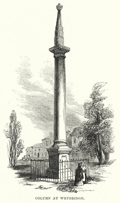 Säule in Weybridge (Gravur) von English School