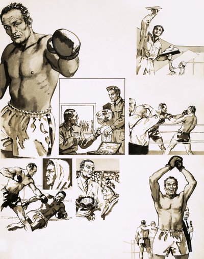 Comic-Biografie von Henry Cooper von English School
