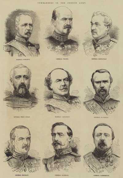 Kommandeure der französischen Armee (Stich) von English School
