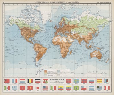 Kommerzielle Entwicklung der Welt, Nationalflaggen der Handelsschifffahrt von English School