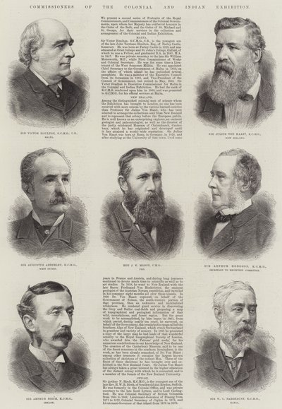 Kommissare der Kolonial- und Indien-Ausstellung (Gravur) von English School