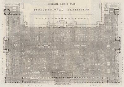 Kompletter Grundriss der Internationalen Ausstellung (Stich) von English School