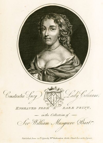 Constantia Lucy, Lady Colerane von English School