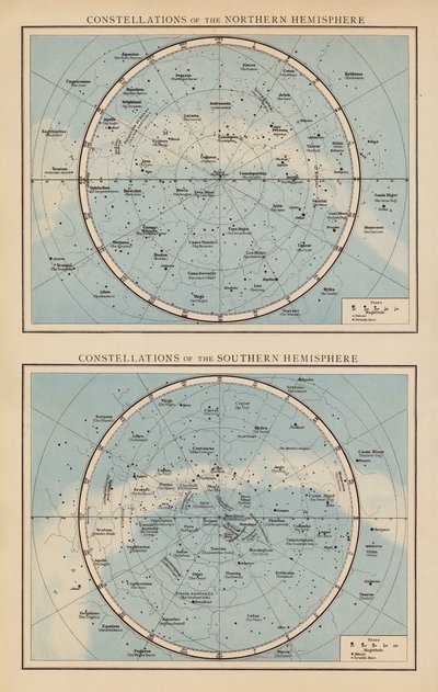 Sternbilder der nördlichen Hemisphäre; Sternbilder der südlichen Hemisphäre von English School