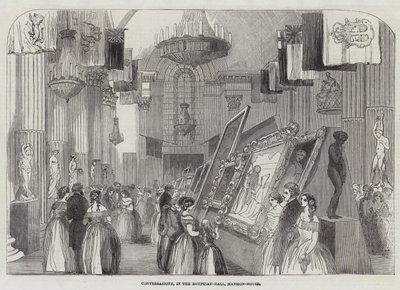 Konversation im Egyptian-Hall, Mansion House von English School