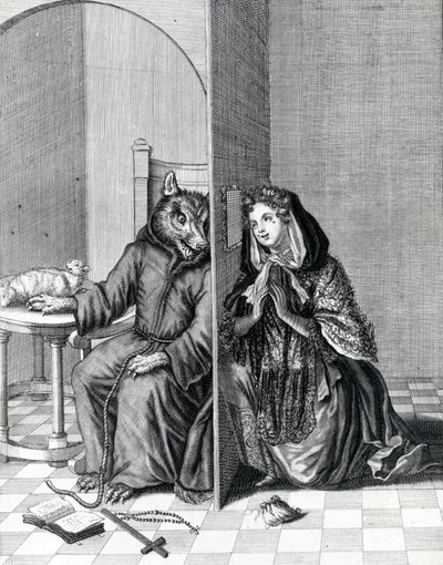 Converte Angliam, oder Es ist ein törichtes Schaf, das den Wolf zu seinem Beichtvater macht, 19. Jahrhundert von English School