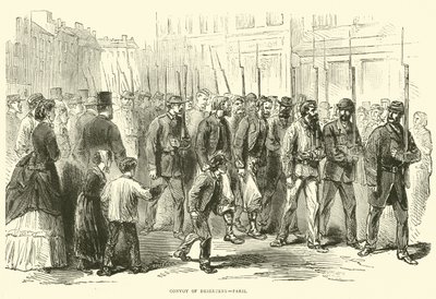 Konvoi von Deserteuren, Paris, Oktober 1870 von English School