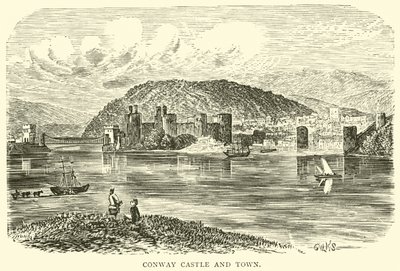 Conway Castle und Stadt von English School