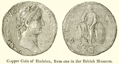 Kupfermünze von Hadrian, aus dem British Museum von English School