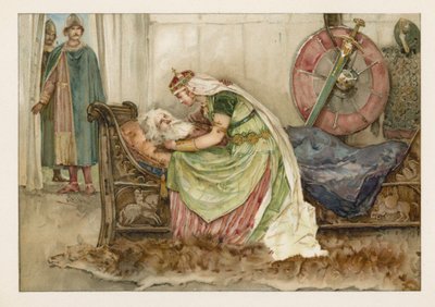 Cordelia mit König Lear von English School