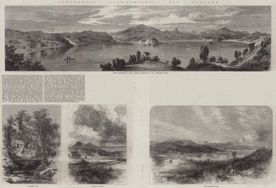 Goldgräbereien in Coromandel, Neuseeland (Stich) von English School