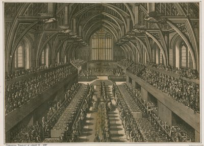 Krönungsbankett von Jakob II. 1685 in der Westminster Hall, London von English School