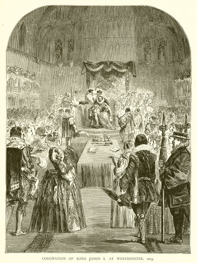 Krönung von König James I. in Westminster, 1603 von English School
