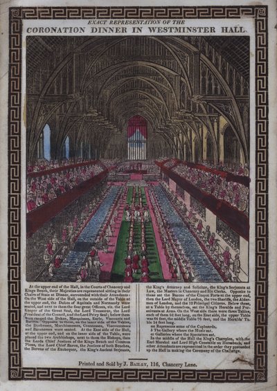 Krönung seiner Majestät [d.h. Georg III.] in Westminster von English School