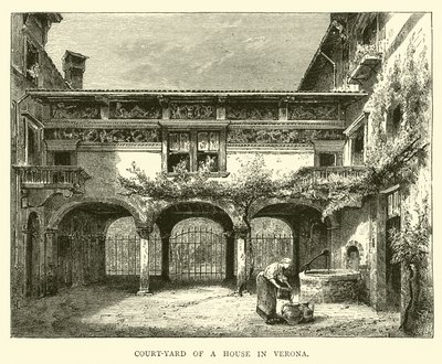 Hof eines Hauses in Verona von English School