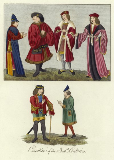 Hofleute des 15. und 16. Jahrhunderts von English School