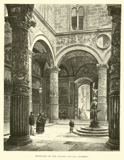 Innenhof des Palazzo Vecchio, Florenz von English School