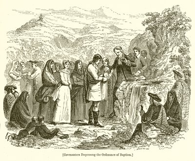 Covenanters spenden das Sakrament der Taufe von English School