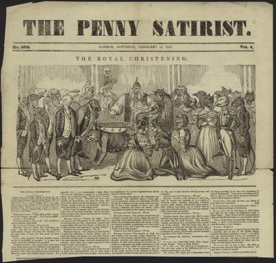 Titelblatt des The Penny Satirist von English School