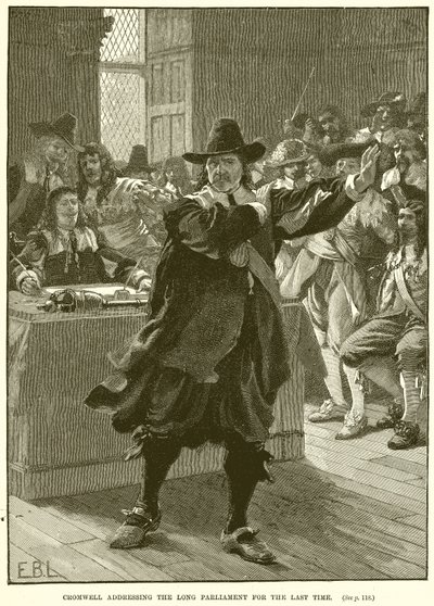 Cromwell spricht das letzte Mal vor dem Langen Parlament von English School