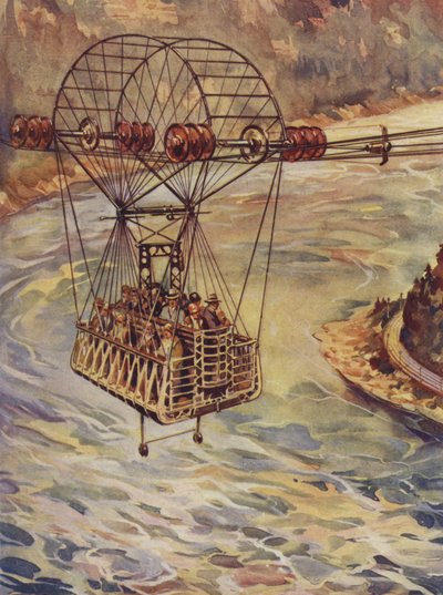 Überquerung der Niagarafälle mit der Seilbahn von English School