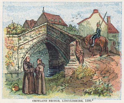 Croyland-Brücke, Lincolnshire von English School