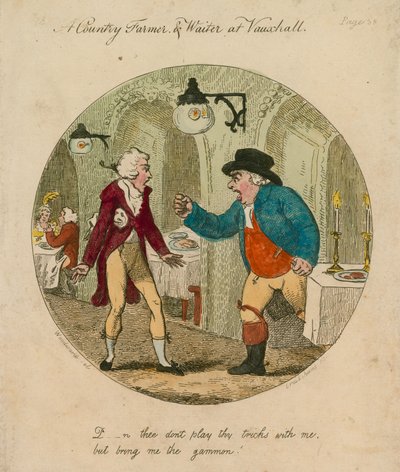 Verdammt, spiele keine Tricks mit mir, sondern bring mir den Schinken; Vauxhall-Gärten, London von English School