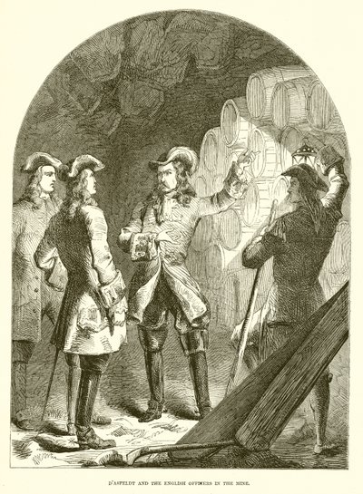 DAsfeldt und die englischen Offiziere in der Mine von English School