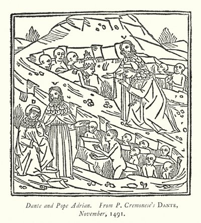 Dante und Papst Adrian, aus P Cremonese