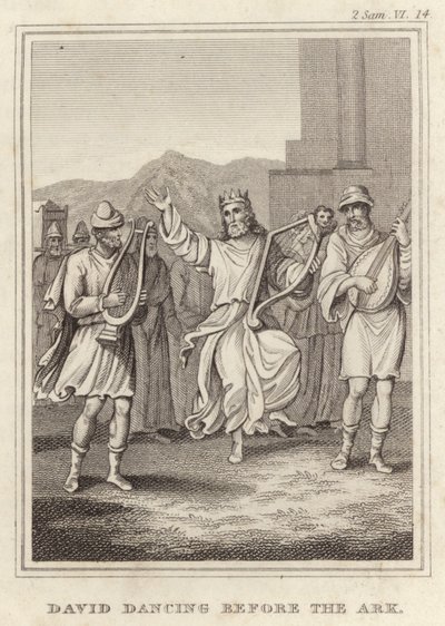 David tanzt vor der Lade von English School