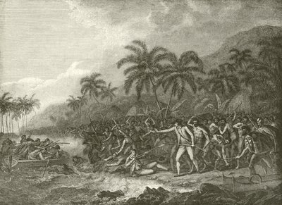 Tod von Captain Cook von English School