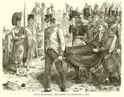 Tod von General Abercrombie in Alexandria, 1801 von English School