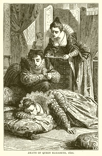 Tod von Königin Elisabeth, 1601 von English School