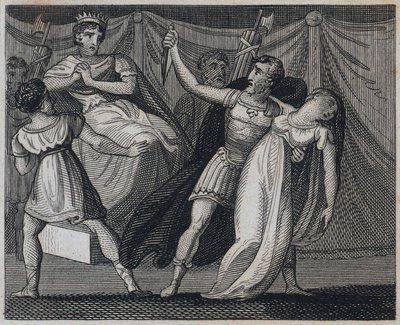 Tod von Verginia, Rom, 449 v. Chr. (Gravur) von English School