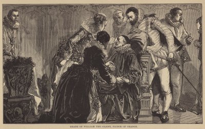 Tod von Wilhelm dem Schweiger, Prinz von Oranien (Stich) von English School