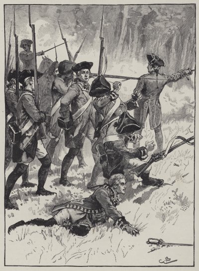 Niederlage von General Braddock im Indianerhinterhalt von English School