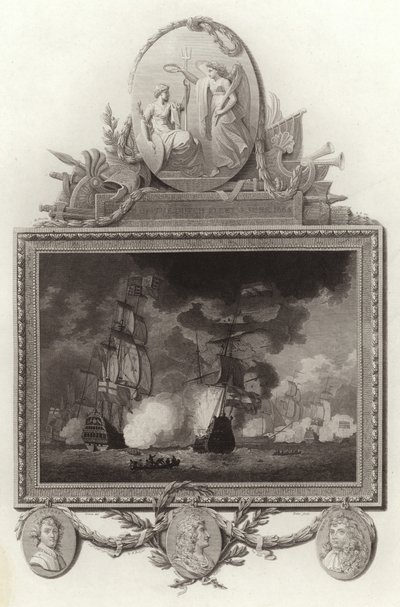 Niederlage der niederländischen Flotte am 3. Juni 1665 von English School