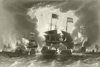 Niederlage der niederländischen Flotte durch Admiral Blake von English School