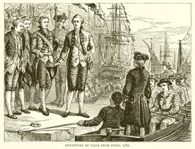 Abreise von Clive aus Indien, 1767 von English School