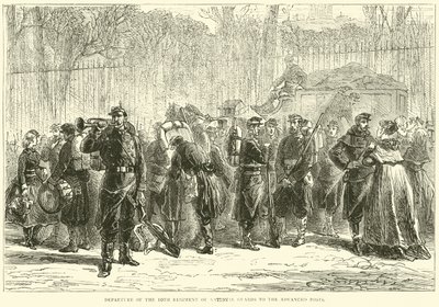 Abmarsch des 10. Regiments der Nationalgarde zu den vorgeschobenen Posten, Oktober 1870 von English School