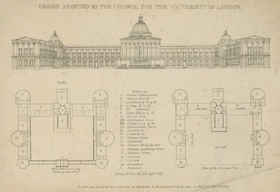 Entwurf, der vom Rat für die University of London angenommen wurde von English School