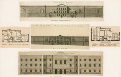 Entwurf für das Newgate-Gefängnis von English School