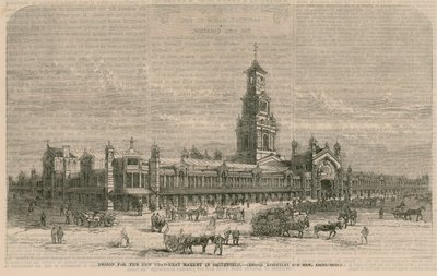 Entwurf für den neuen Fleischmarkt in Smithfield von English School