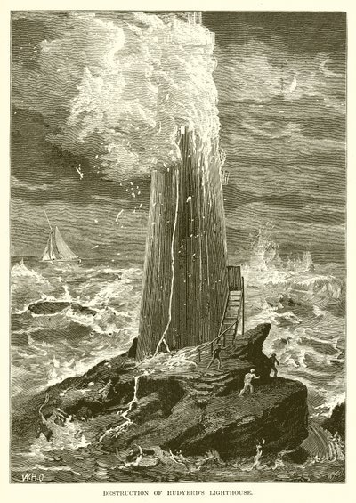 Zerstörung von Rudyerds Leuchtturm von English School