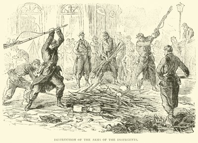 Zerstörung der Waffen der Aufständischen, April 1871 von English School