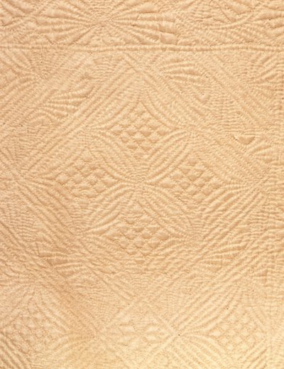 Detail eines Kinderkleides (gestepptes Seidensatin) von English School