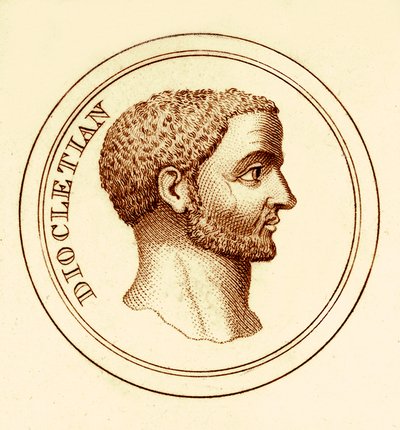 Diokletian, Illustration aus Das universelle historische Wörterbuch von George Crabb, veröffentlicht 1825 von English School